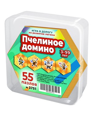 Пчелиное домино. Игра для развития логики и внимания 3-99 лет 3751
